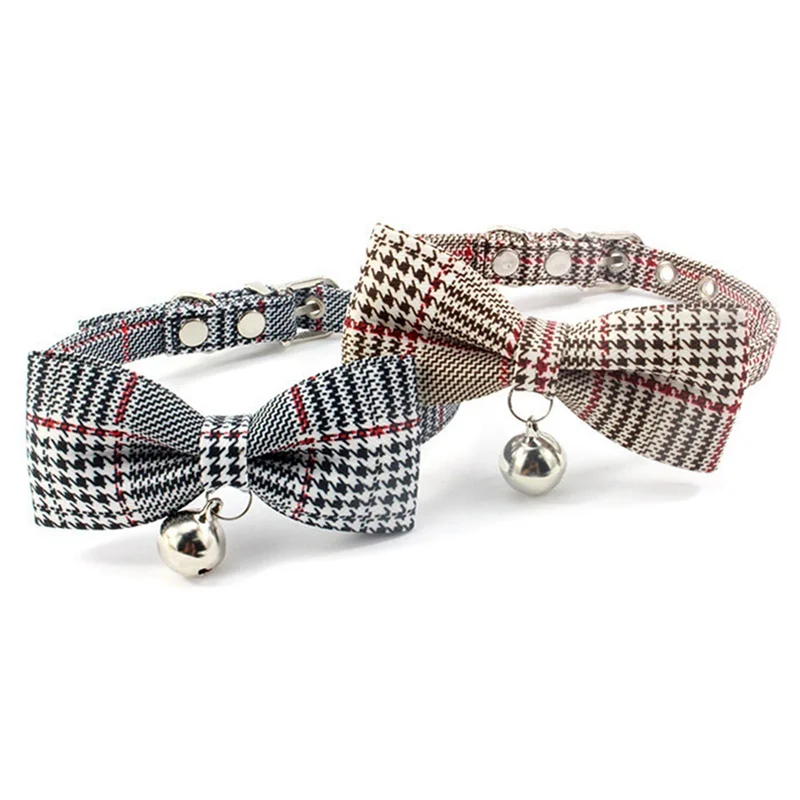 

Pet Adjustable Collar with Bells, Small Dogs collar and Cats Bow Knot Princess Necklace accessories,Pet Products XS/S/M