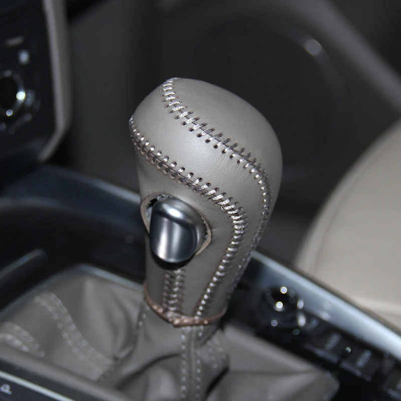 Cuero Nappa gear shifter cubierta para Audi Q5 en cubierta del coche en la perilla del cambio de engranaje copri pomello cambio gear palo de ppc