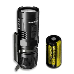 NITECORE оптовая продажа EC11 + IMR 18350 Перезаряжаемые Батарея 900LM белый + красный светодиоды фонарик Водонепроницаемый спасения Открытый Поиск