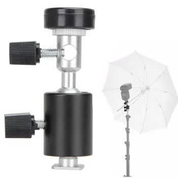 

Hot Sale Type C 360 Degree Camera Flash Tripod Shoe Adapter Umbrella Holder Flashlight Stand Bracket Photo Studio Accessories