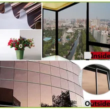 SUNICE 87% УФ серебро и бронза один способ отражающее зеркало оттенок солнцезащитный затенение для дома и офиса ширина: 80 см(31,") Декоративная изоляция