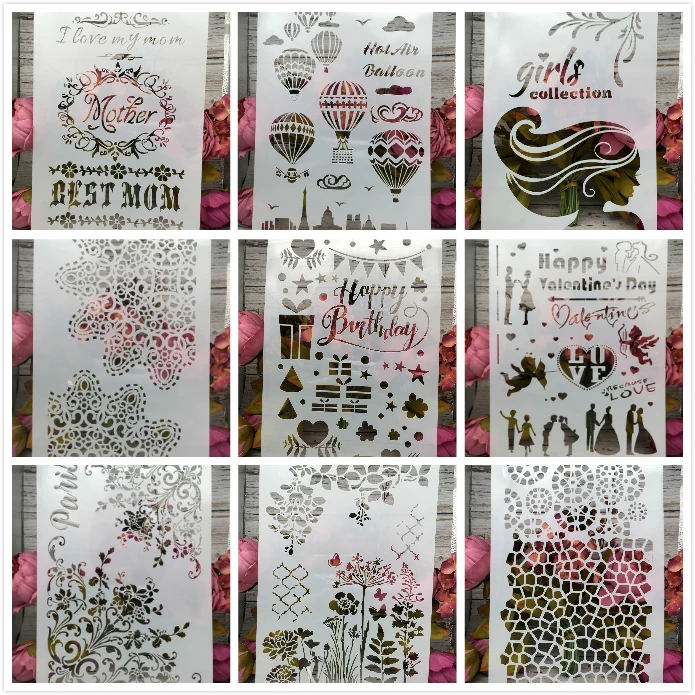 

A4 Lady Words Animals DIY Craft Layering Stencils Wall Painting Scrapbooking Stamping Embossing Album Paper Card Template