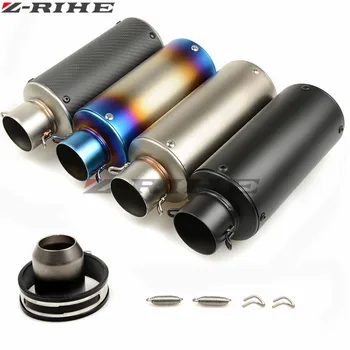 

51-61mm Modified motorcycle exhaust pipe muffler carbon fiber exhaust pipe For Yamaha YZF R1 R6 R6S MT09 MT-09 FZ6 FZ8 FZ1 XJR