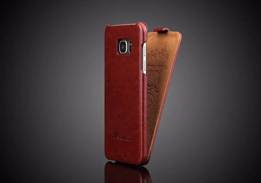 Вертикальный флип-чехол из натуральной кожи для samsung Galaxy S7 Edge, фирменный Роскошный Ультратонкий компактный чехол, высокое качество