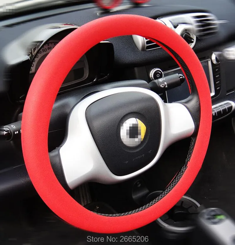 

Car styling Leather Texture Auto Silicone Steering Wheel Cover for Citroen c2 c4 c5 c4l c3 saxo xsara picasso accessories