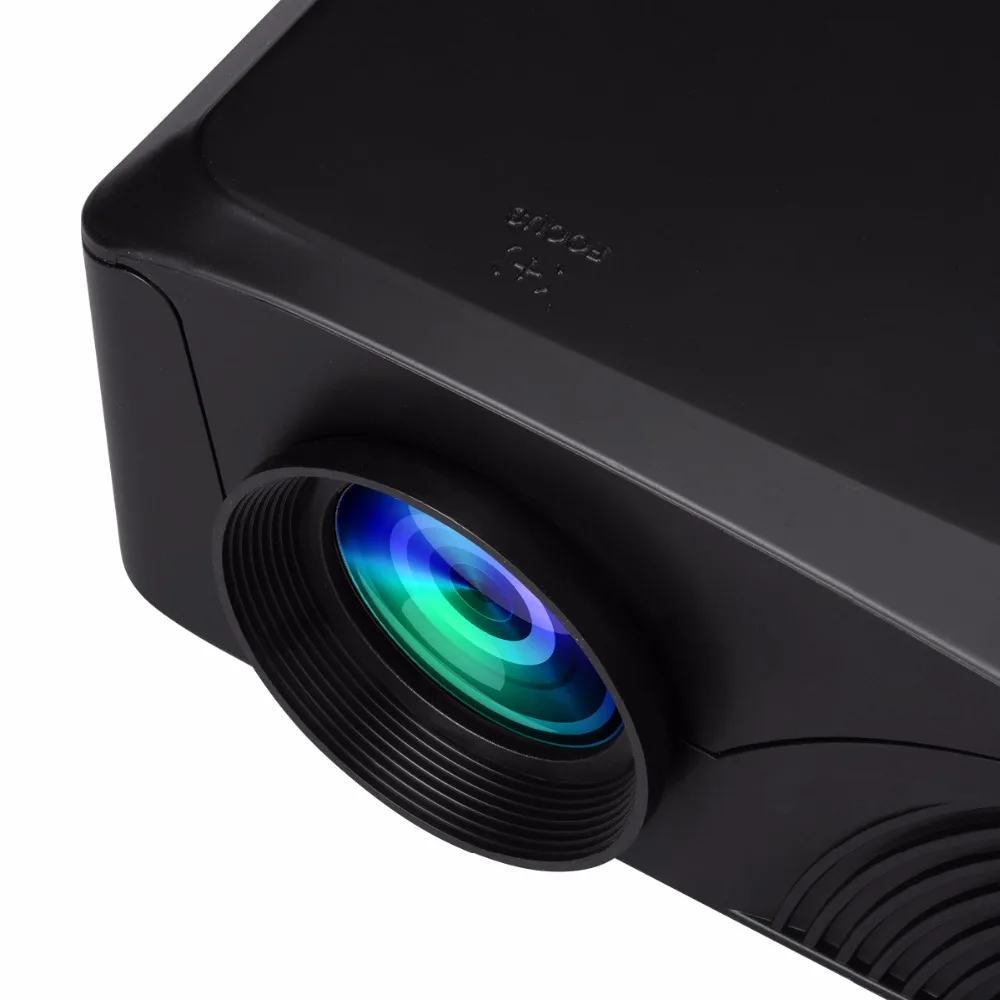Excelvan LED4018 Портативный 1200 люмен 800*480 макс 1080P 130 Дюймов красный синий 3D с HDMI USB VGA AV TF