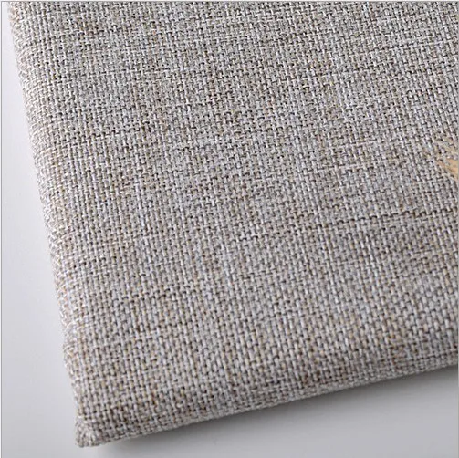 Покрытая льняная ткань диванная подушка ткань сделай сам Ремесло швейная ткань наружная льняная смешанная ткань обивка 5" в ширину - Цвет: beige gray