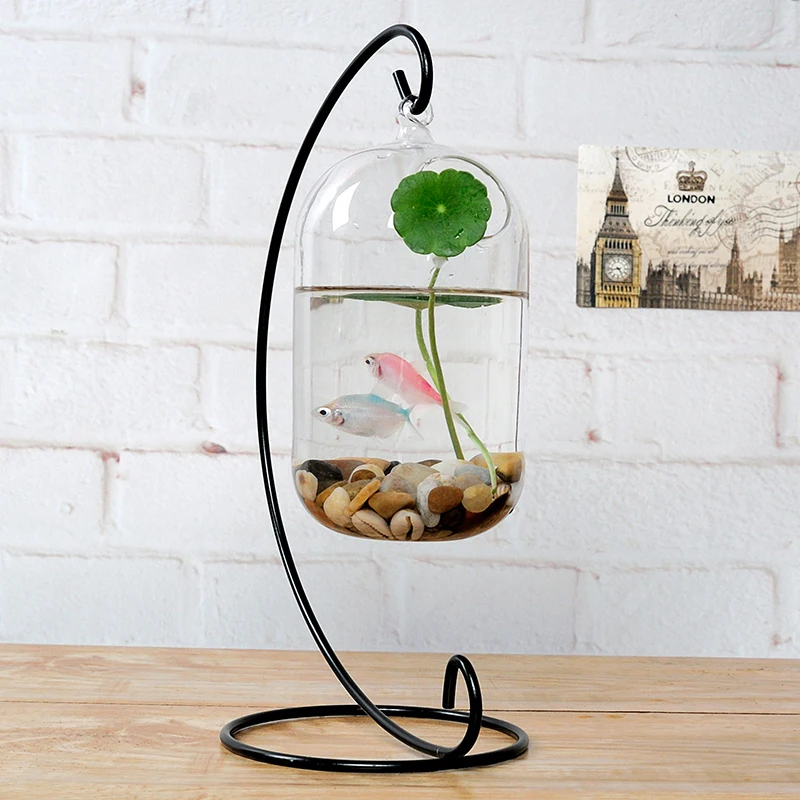 Image Creative Decorative Hanging Ornaments Home Furnishing Glass Vase Water New Aquarium Glass Vase Wholesale