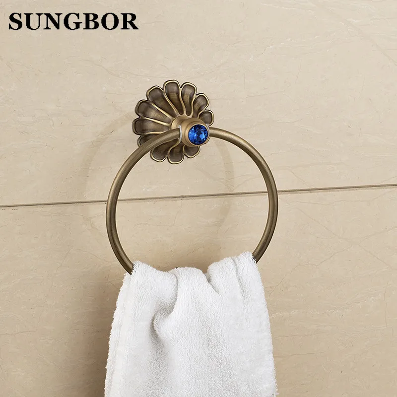 

Golden bathroom towel ring holder crystal Towel holder Ring,Towel Bar bathroom towel accessories HQY-2305K