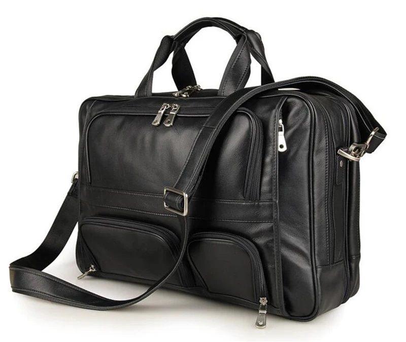 Мужская сумка из натуральной кожи высшего качества, винтажная большая функциональная дорожная сумка через плечо, деловая сумка для ноутбука в западном стиле