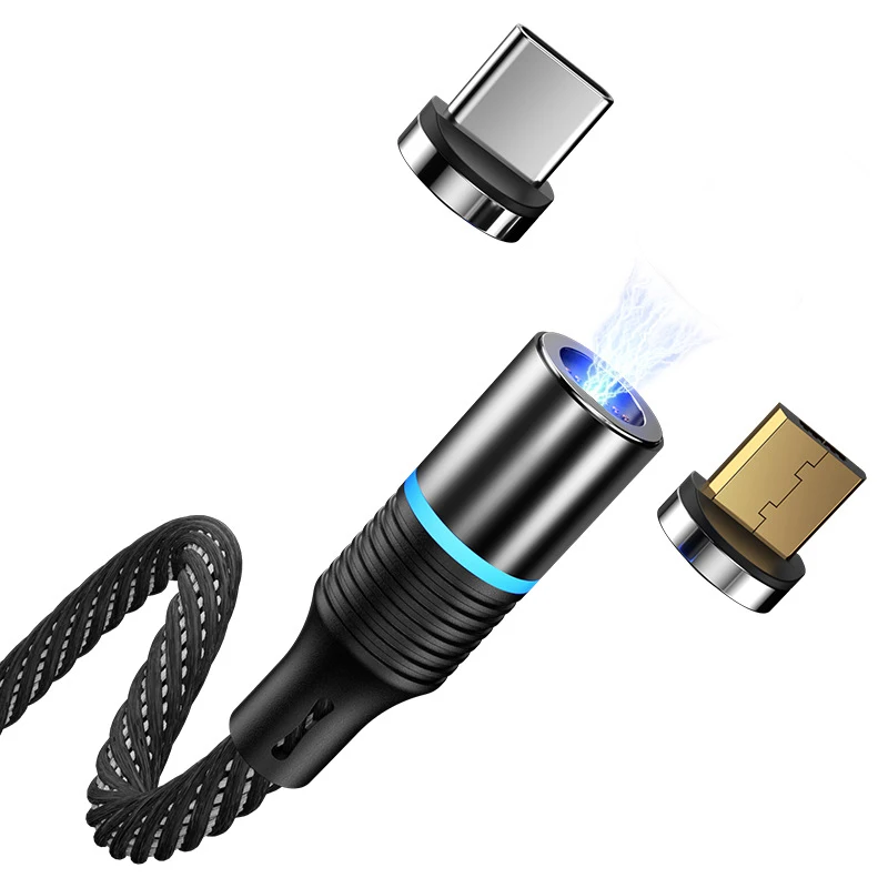 1 шт. 2 м Магнитный USB кабель для зарядного устройства Быстрая зарядка usb type C