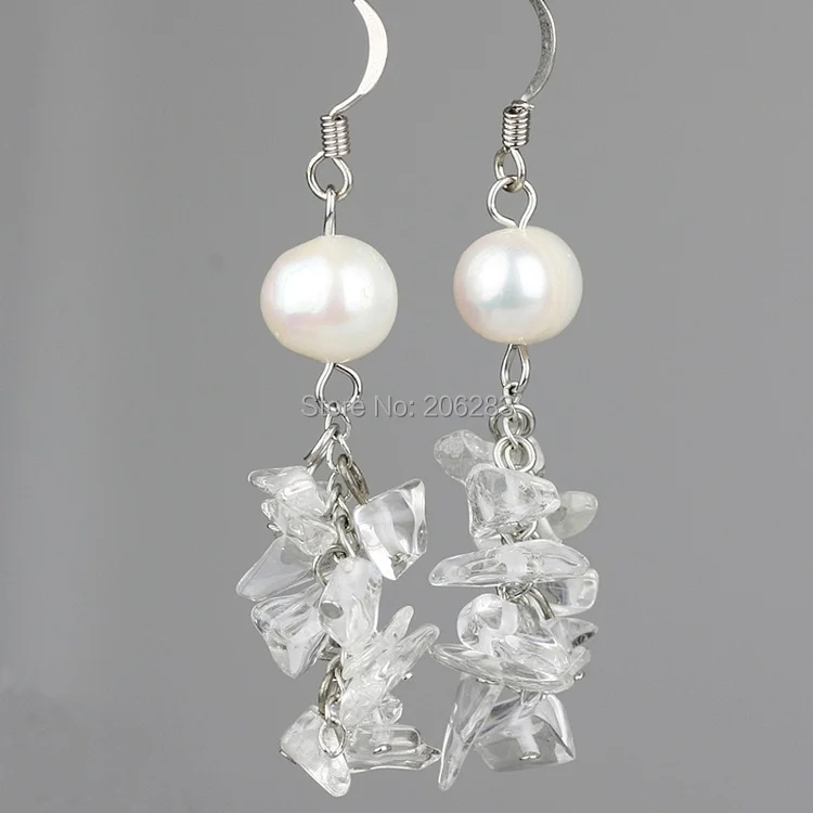 

White crystal tassel earrings fashion vintage bohemia crystal jewelry accessories female
