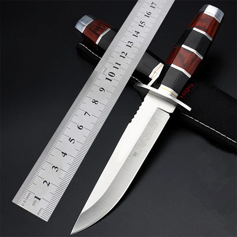 Дешевый Новинка 2018 года Бесплатная доставка 7CR17Mov сталь Открытый отдых портативный охотничьи ножи борьба Дайвинг практические Тактический военная