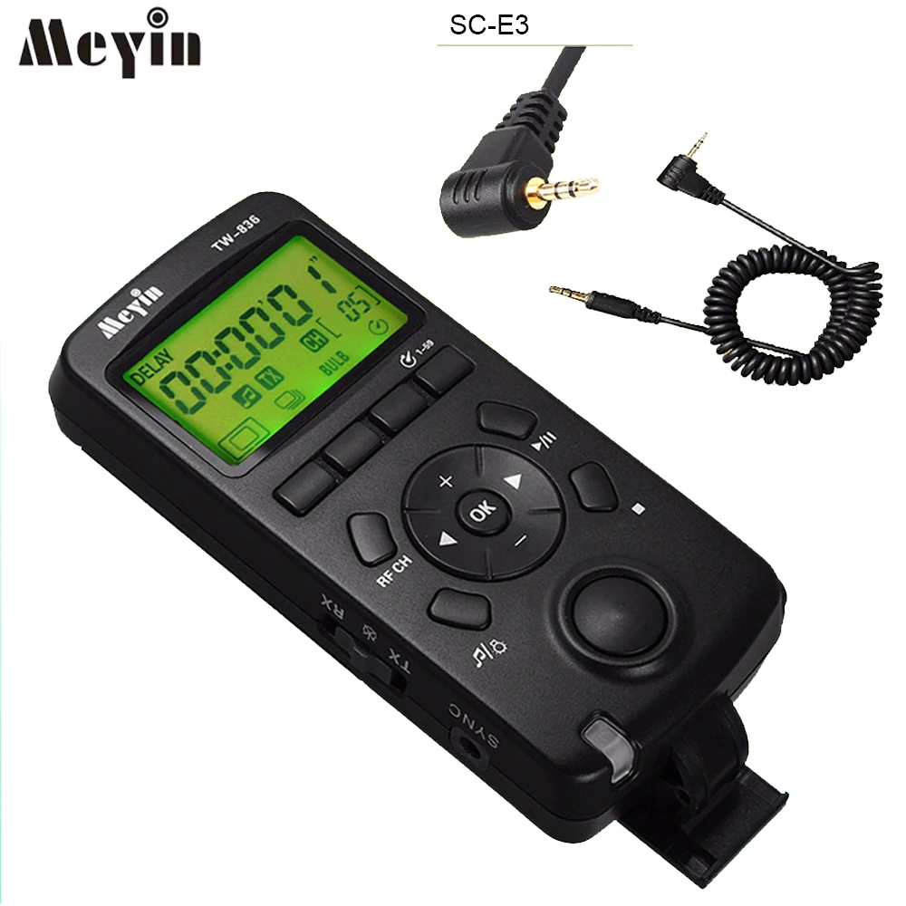 Meyin TW 836 E3 Wireless LCD Shutter Release Timer Remote Control for Canon 60D 70D 600D 650D