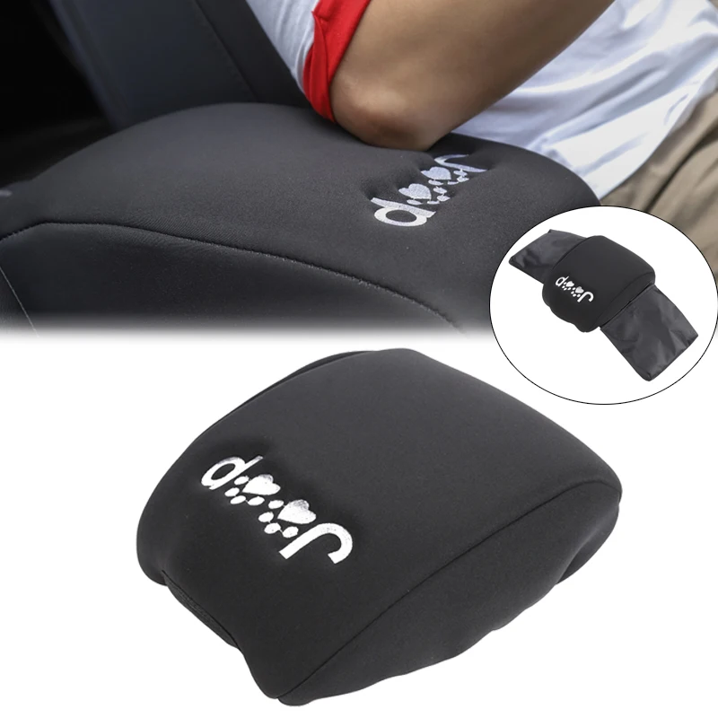 

For Jeep Wrangler JL 18+ Armrest Box Center Console Armrest Pad High Elastic Sponge Velvet Interior Accessories for Jeep JL 1pcs