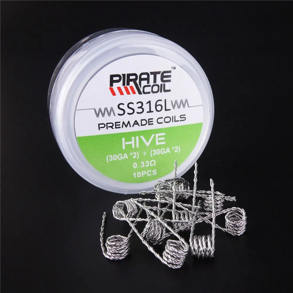 Nigel 10 шт. SS316L готовые катушки Alien Clapton плавленые Clapton Hive Clapton готовые катушки для Vape RDA RTA атомайзер DIY катушки