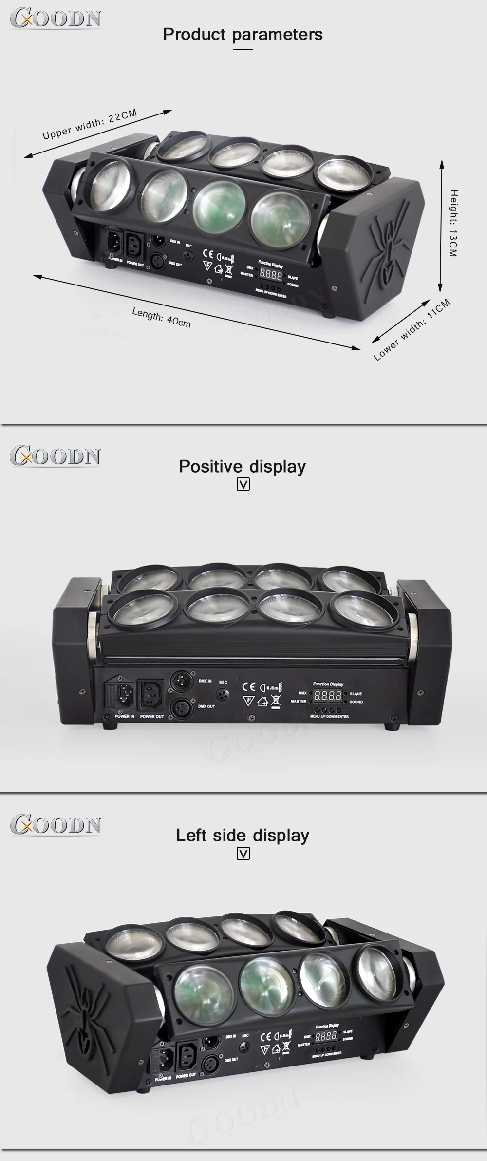 Светодиодный паук 8x12 Вт RGBW светодиод DMX сценические огни движущиеся головной Луч