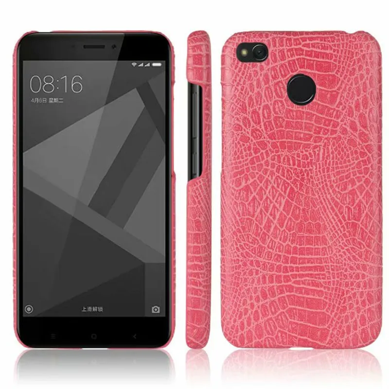 Чехол для Xiaomi Redmi 4x чехлы Ksiomi Xiomi кожаный чехол из твердого пластика под крокодила