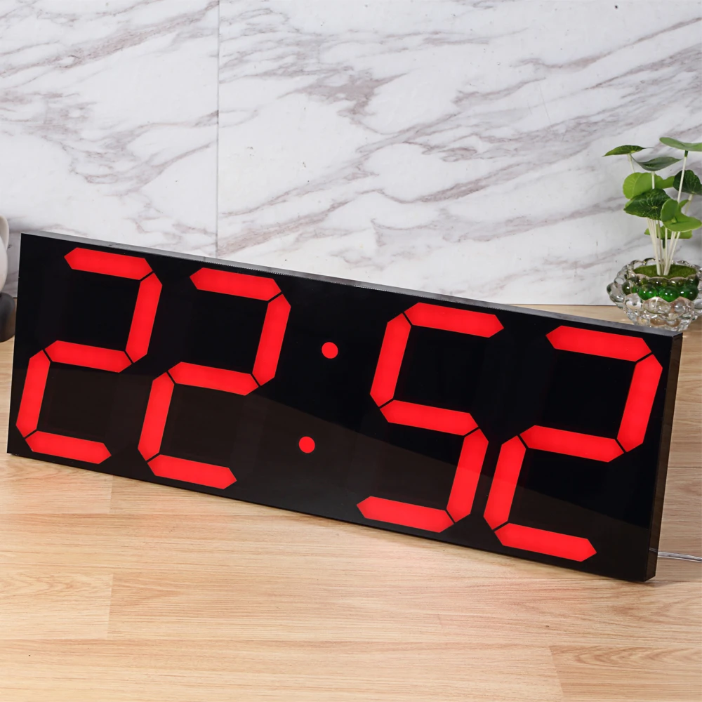 

Timer Countdown Calendar Temperature Weather Station Home Decor Nixie Clock Large Digital Wall Clock Modern Design Wall Watch