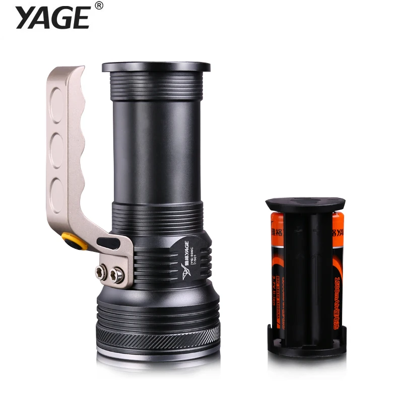 

YAGE Rechargeable CREE Led Flashlight Hand Lamp Camping Flashlight Touch with 2*18650 Battery Lanterns Lamp EU/USA/UK Plug