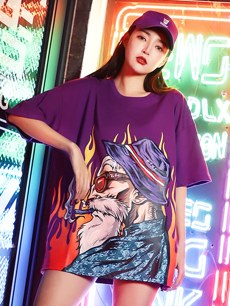 Flame Cool женские футболки для хип хопа мужские хлопковые с круглым вырезом и