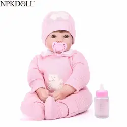 NPKDOLL 22 дюймов 55 см Силиконовые Reborn Baby куклы живые реалистичные реальные куклы Reborn реалистичные новорожденные дети девушка игрушки подарок