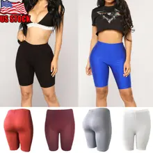 Летние женские Леггинсы эластичные штаны для йоги байкерские шорты тренировки спандекс новые штаны для йоги однотонные S, M, L, XL хит