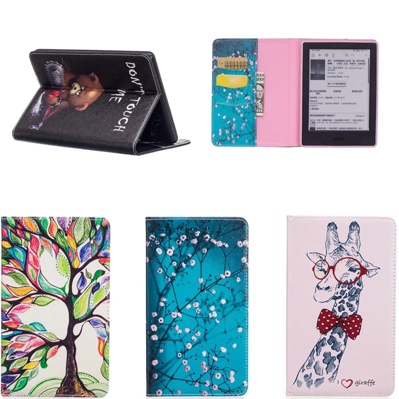 For kindle paperwhite 1 2 3 case filp Cute Design Skin Fit For Amazon