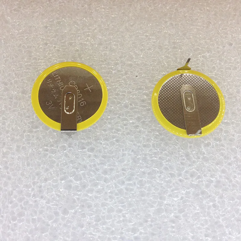 

5PCS/LOT CR2016 Button Cell Batteries 3V 180 degree 2 Feet Welding Solder Pins Bluetooth Watch Accessories 2016 Coin battery