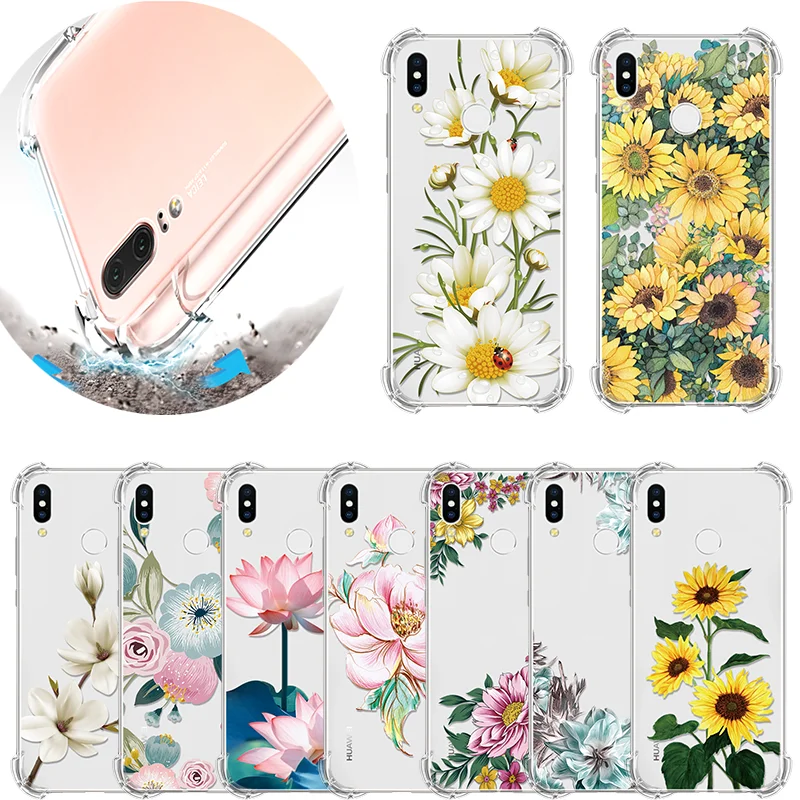

Airbag Cover For Huawei P30 P9 P10 P20 Mate 9 10 20 Pro Lite Y9 P Smart 2019 Nova 3 3i 4 For Honor 10 8X 9 Sunflowers Daisy Case