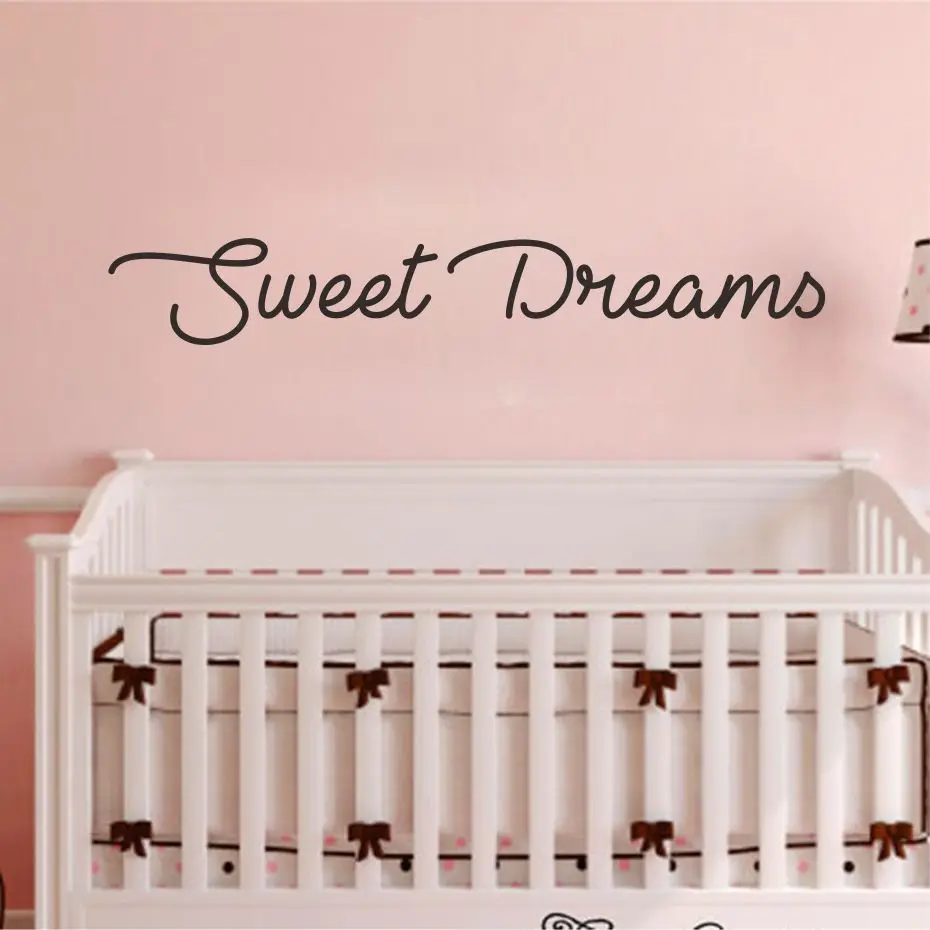 

Sweet Dream Wall Stickers Bedroom Quotes Decals Vinyl Removable Art Decoration For Kids Nursery Bedroom Wonderful Gift