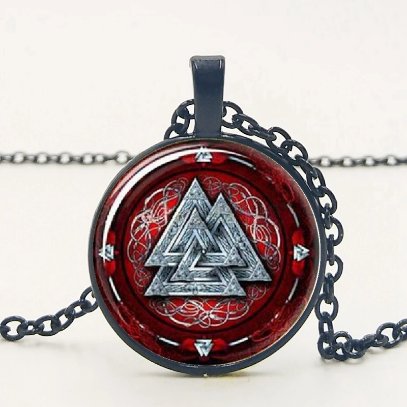 

Ancient Times Mysterious Pattern Pendant Necklace Glass Necklace Necklace Sweater Chain