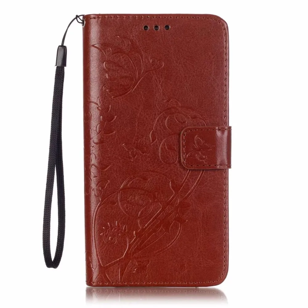 Роскошные Стенд кошелек, чехол для телефона Тиснение бабочка кожаный чехол для Huawei Honor 5X 5C 4C флип сотовый телефон кожаный чехол
