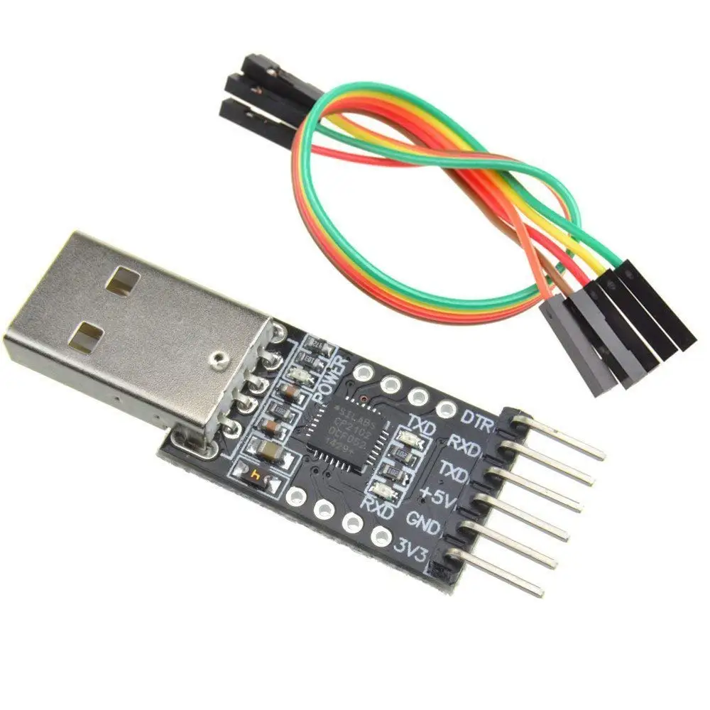 CP2102 USB 2,0 UART ttl 6 PIN модуль последовательного преобразователя с Dupont кабели Поддержка Windows 2000/XP OS9 Linux 2,40 для Arduino