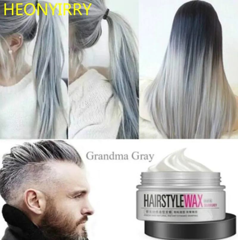 

Unisex Silver Grey Dynamic Modelling of Wax Hair Dye Mud Water Gel Hair Modelling Fashion Hair Coloring Styling Cream