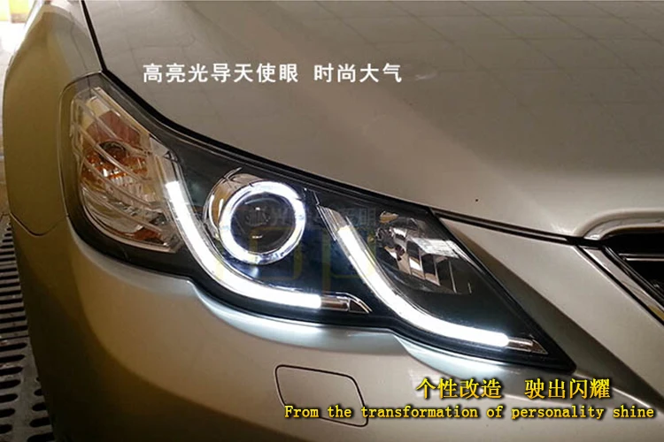Новый спереди автомобиля укладки для Toyota Reiz фары 2010-2012 для Reiz би ксенон объектив h7 ксенон СИД drl hid головка набора лампы