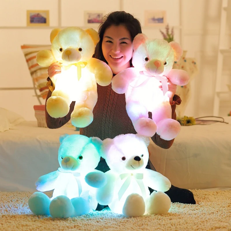 50cm Glowing Teddy Bear Light Up LED Teddy Bear Stuffed Animals Plush