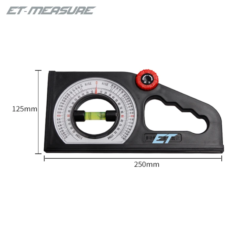 Многофункциональный инструмент для измерения наклона Универсальный конический транспортир угловой уровень деклинометр угол ноги измеритель наклона - Цвет: no magnet