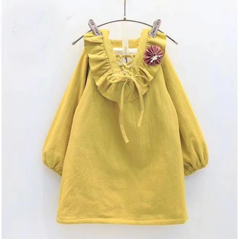 

Children Girl Winter Fleece Warm Outwear Floral Dresses For 2-7 Year Baby Infant Kid ,J755