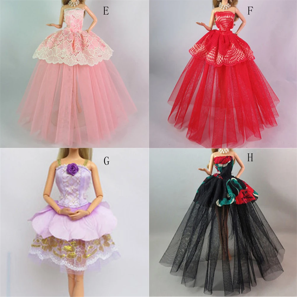Цельные кукольные аксессуары красивые элегантные свадебные платья одежда вечернее платье для куклы оптом