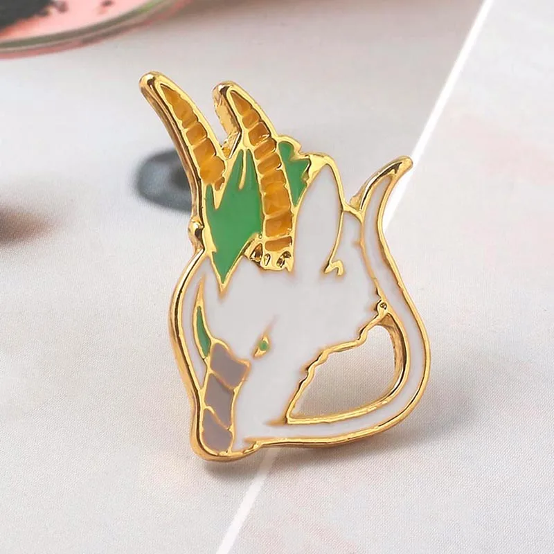 

Spirited Away Brooches Miyazaki Enamel Cyan Dragon Backpack Denim Pin Pin Badge Jewelry Gift Friend