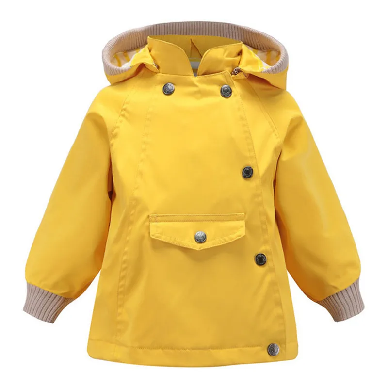 Весенняя детская непромокаемая и ветрозащитная верхняя одежда и пальто, верхняя одежда с капюшоном для мальчиков, отстегивающиеся пальто, Повседневные Удобные куртки для девочек