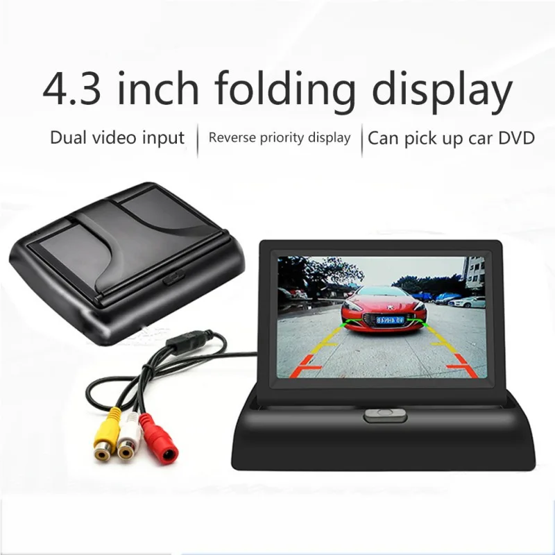 Новый автомобильный монитор 4 3 дюйма TFT LCD HD цифровой экран 16:9/4:3 480*272 2 полосный