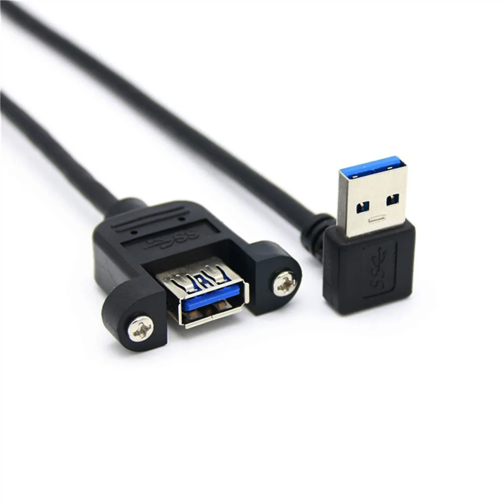 30 см/60 см USB 3,0 A женский панельный разъем к USB A мужской 90 градусов вверх и вниз и левый и правый угол кабель-удлинитель для компьютера