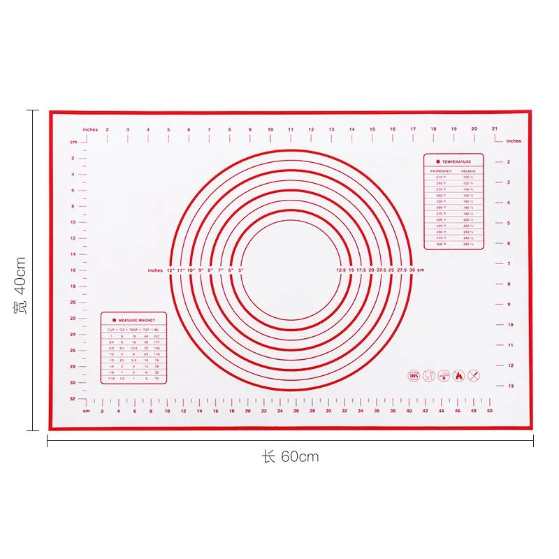 Антипригарный силиконовый коврик для выпечки для приготовления теста для пиццы коврик для запекания теста коврик для выпечки инструменты для запекания аксессуары для запекания