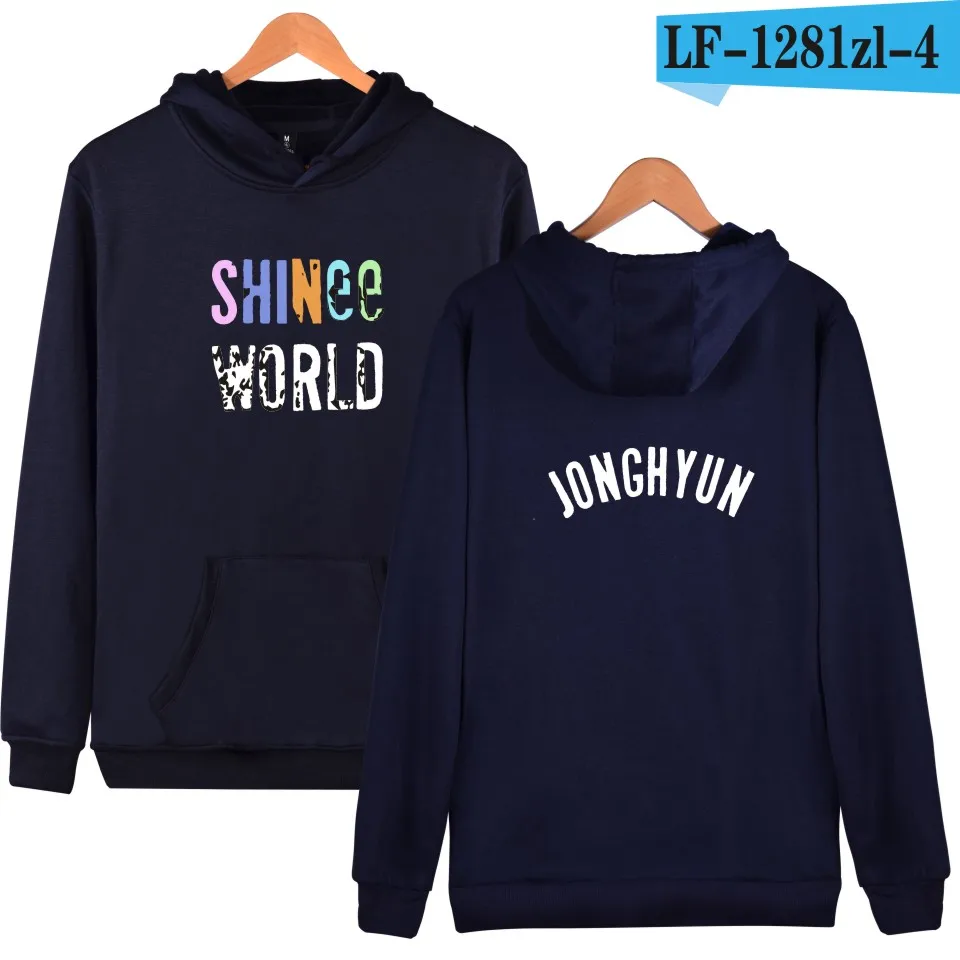 navy blue Harajuku SHINee KPOP moleton masculino негабаритных свитер с капюшоном мужчин/женщин KPOP Taemin Большие размеры Толстовки и свитшоты - Цвет: navy blue
