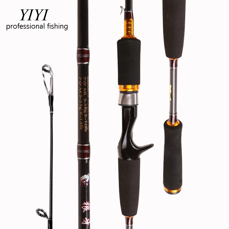 

Cheap YIYI M+ML 2Top Cadet Ultralight Carbon Spinning Casting Fishing Rod 2.10m Baitcasting bass Rods
