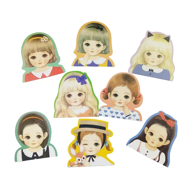 100pcs lot cute girl postcard greeting card birthday bussiness gift office greeting cards
