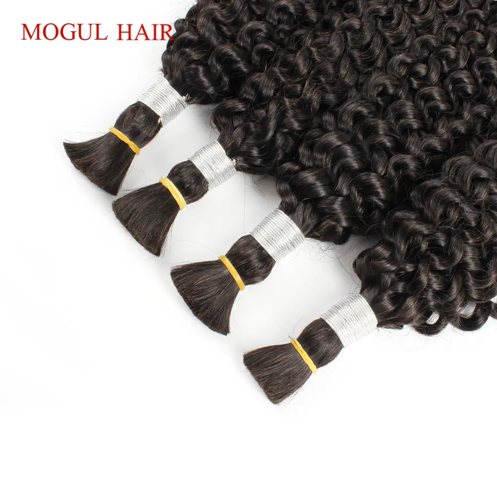 Mogul Hair Jerry Curly Hair Bulk Natural Color Indian Remy Human Hair Extensions 4 Bundles Dark Brown Braid in Hair Bulk Mogul Hair Jerry Curly Hair Bulk Natural Color Indian Remy Human Hair Extensions 4 Bundles Dark Brown Braid in Hair Bulk
