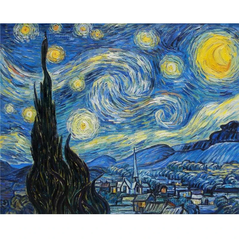 5D,diy,Diamond Painting,Van Gogh Sky,Cross Stitch,Full,Diamond